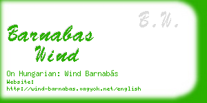 barnabas wind business card